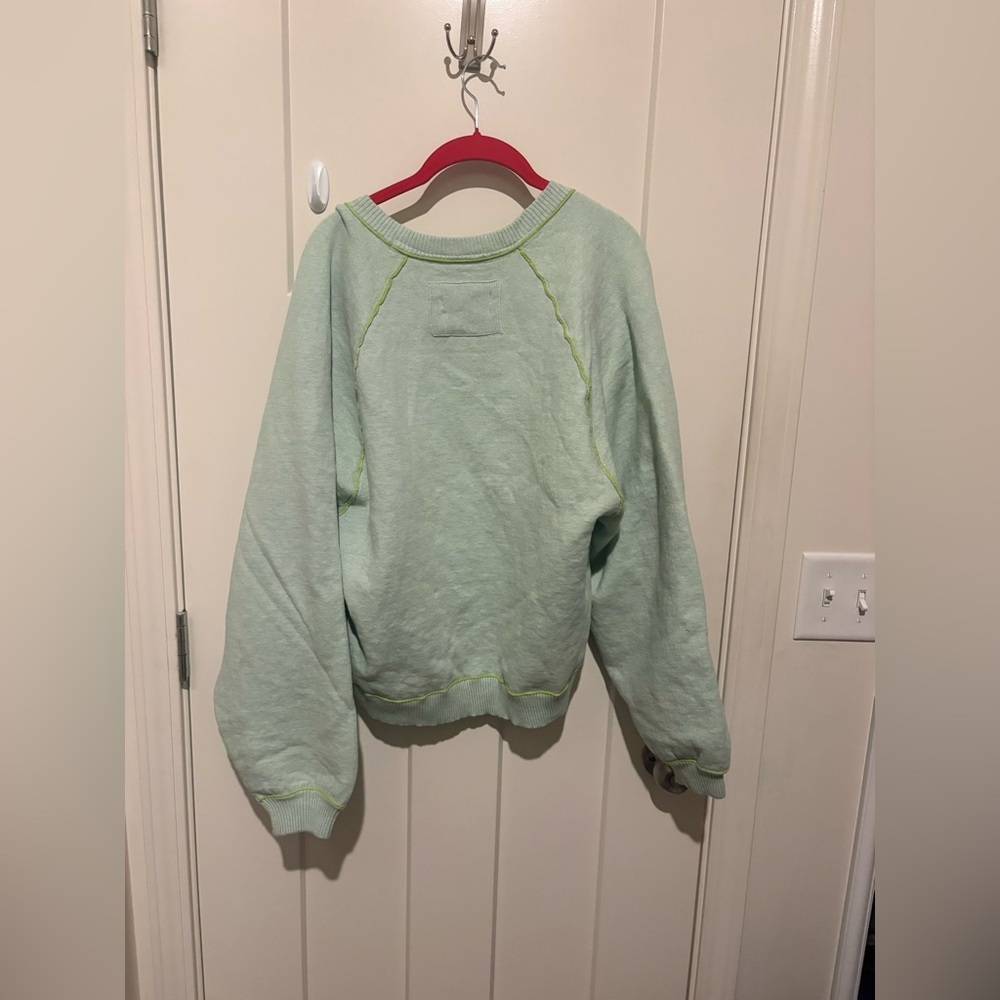 Free People We The Free Midnight Cardi Medium Aloe Lime Combo NWT - Picture 4 of 6
